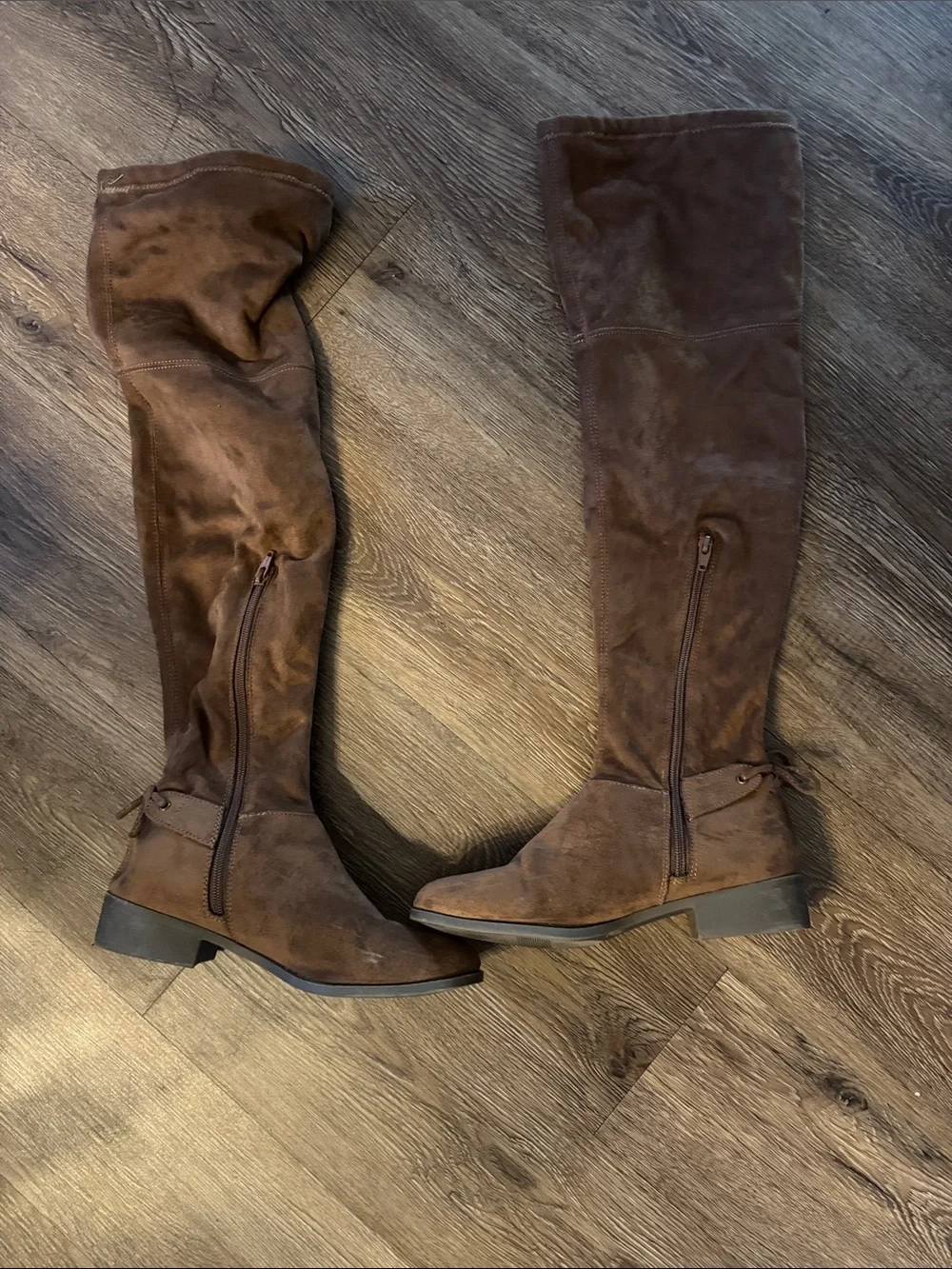 Women's Over-the-Knee Brown Suede Boots
